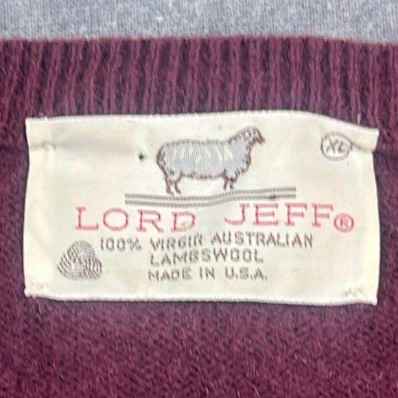 Vtg LORD JEFF Size XL 100% Virgin Australian Lambswool Sweater Vest USA Made - Picture 5 of 11